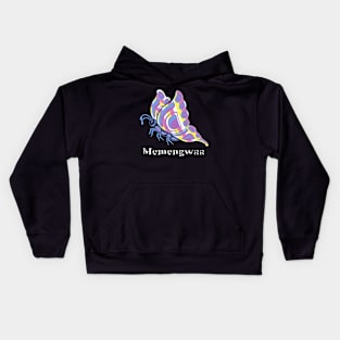 Memengwaa (Butterfly) Bigender Pride Kids Hoodie